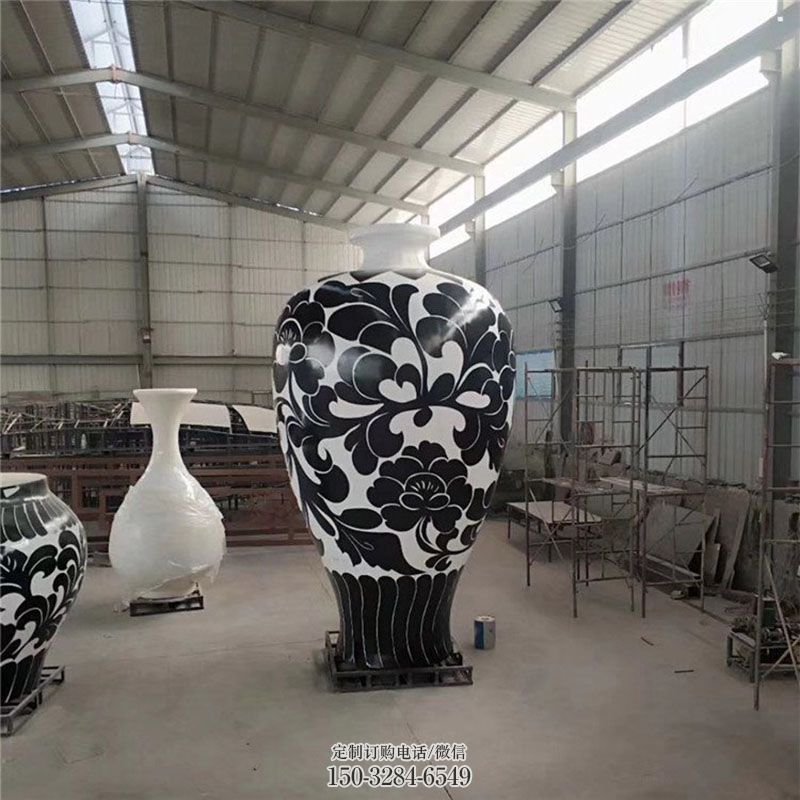 花瓶雕塑底座 雕塑主题定做 广场景观花瓶雕塑供给