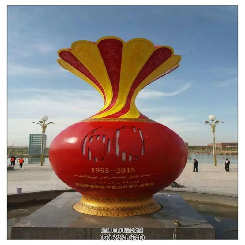 花瓶雕塑环形 雕塑定制预定 景观艺术花瓶雕塑承接