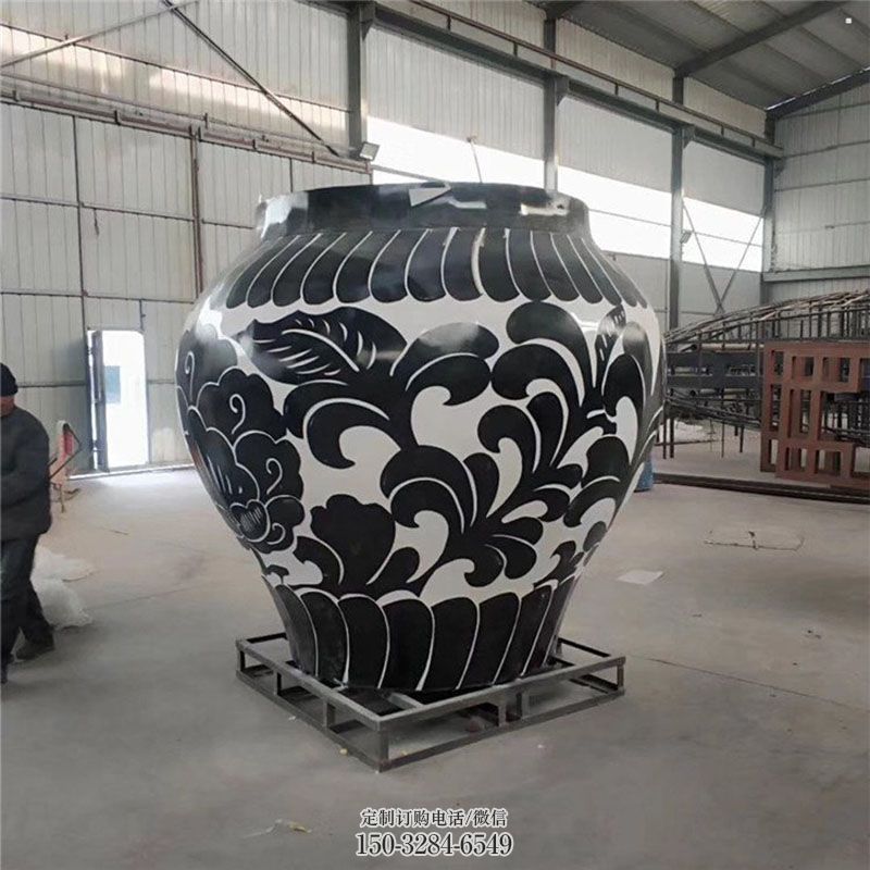 花瓶雕塑环形 企业标志雕塑精选 主题花瓶雕塑提供