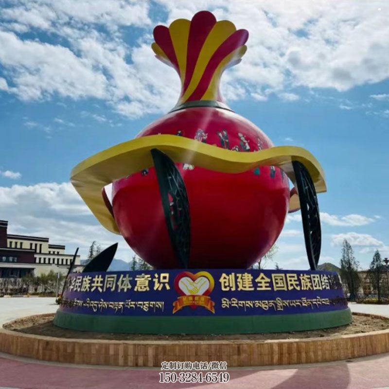 景区花瓶雕塑 景观镂空雕塑定做 花瓶雕塑主题定做