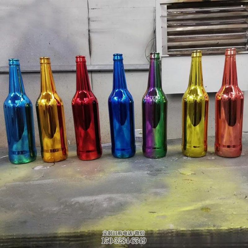 钢结构啤酒瓶雕塑 景观艺术瓶子雕塑承接 雕塑订做通用